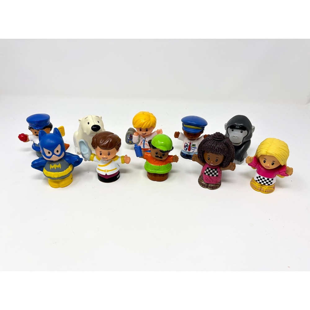 Fisher-Price Little People Lot of 10 Figures Batman Animals People Mixed Set